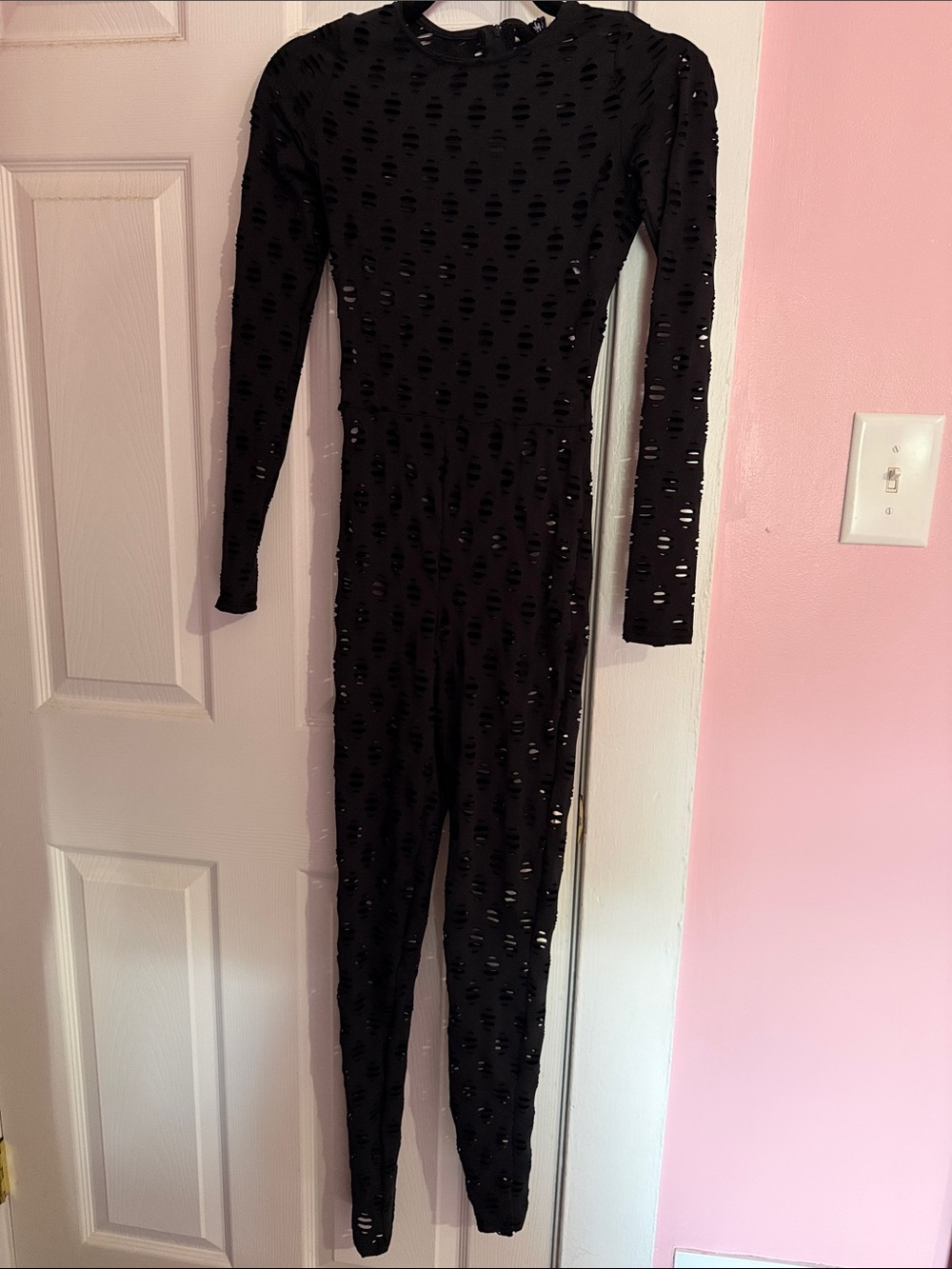 Black Long-Sleeve Cutout Jumpsuit - Women